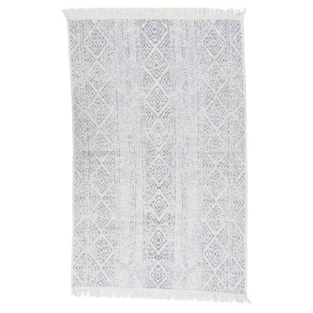 vidaXL Teppich Hellgrau 80x150 cm Baumwolle