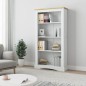 vidaXL Bücherschrank 4 Fächer Mexiko-Stil Kiefernholz Weiß 81x29x150cm vidaXL Bücherschrank 4 Fächer Mexiko-Stil Kiefernholz Weiß 81x29x150cm