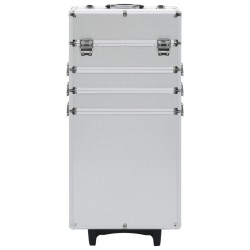 vidaXL Kosmetikkoffer Aluminium Silbern