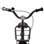 vidaXL Kinderfahrrad mit Frontgepäckträger 18 Zoll Schwarz und Orange  