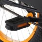 vidaXL Kinderfahrrad mit Frontgepäckträger 18 Zoll Schwarz und Orange  