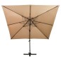 vidaXL Ampelschirm mit Lüftung 300x300 cm Taupe vidaXL Ampelschirm mit Lüftung 300x300 cm Taupe