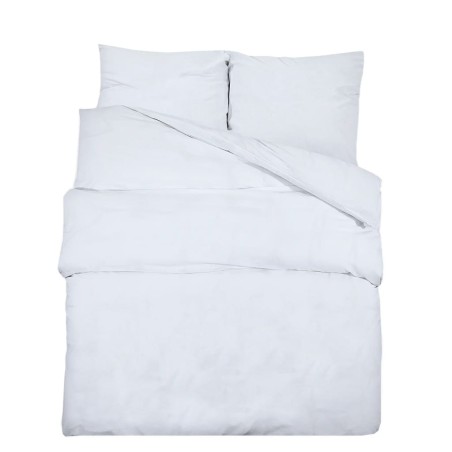vidaXL Bettwäsche-Set Weiß 225x220 cm Leichte Mikrofaser