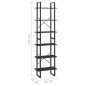 vidaXL Lagerregal Schwarz 60x30x210 cm Massivholz Kiefer vidaXL Lagerregal Schwarz 60x30x210 cm Massivholz Kiefer