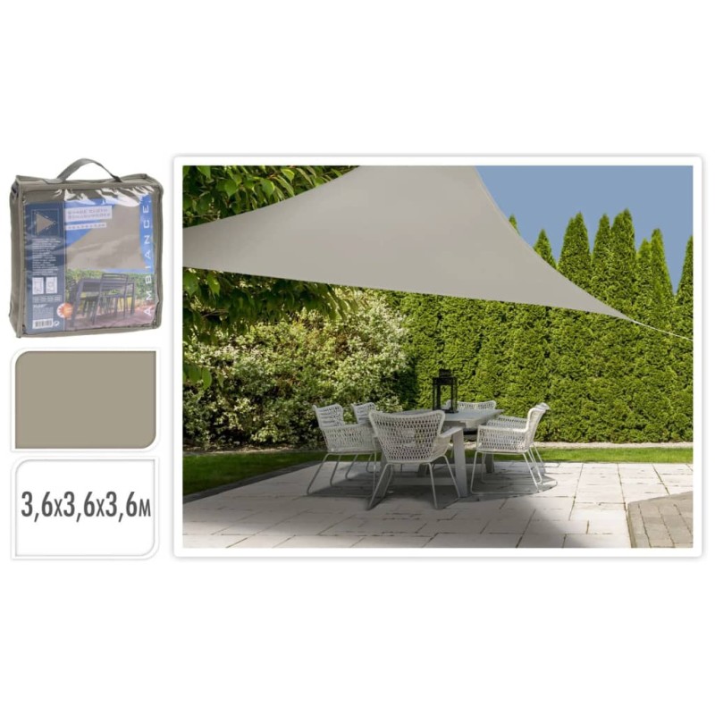 ProGarden Sonnensegel 3,6x3,6x3,6 m Sandfarben Dreieckig ProGarden Sonnensegel 3,6x3,6x3,6 m Sandfarben Dreieckig