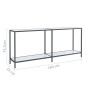 vidaXL Konsolentisch Weiß 180x35x75,5 cm Hartglas vidaXL Konsolentisch Weiß 180x35x75,5 cm Hartglas