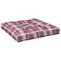 vidaXL Palettenkissen Rot Karomuster 70x70x12 cm Stoff vidaXL Palettenkissen Rot Karomuster 70x70x12 cm Stoff