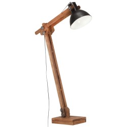 vidaXL Stehlampe Schwarz Mango Massivholz E27  
