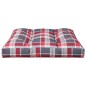 vidaXL Palettenkissen Rot Karomuster 70x70x12 cm Stoff vidaXL Palettenkissen Rot Karomuster 70x70x12 cm Stoff