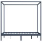 vidaXL Himmelbett-Gestell Grau Massivholz Kiefer 140 x 200 cm vidaXL Himmelbett-Gestell Grau Massivholz Kiefer 140 x 200 cm