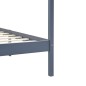 vidaXL Himmelbett-Gestell Grau Massivholz Kiefer 140 x 200 cm vidaXL Himmelbett-Gestell Grau Massivholz Kiefer 140 x 200 cm