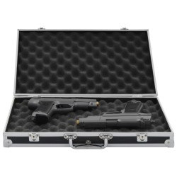 vidaXL Waffenkoffer Aluminium ABS Schwarz