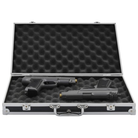 vidaXL Waffenkoffer Aluminium ABS Schwarz