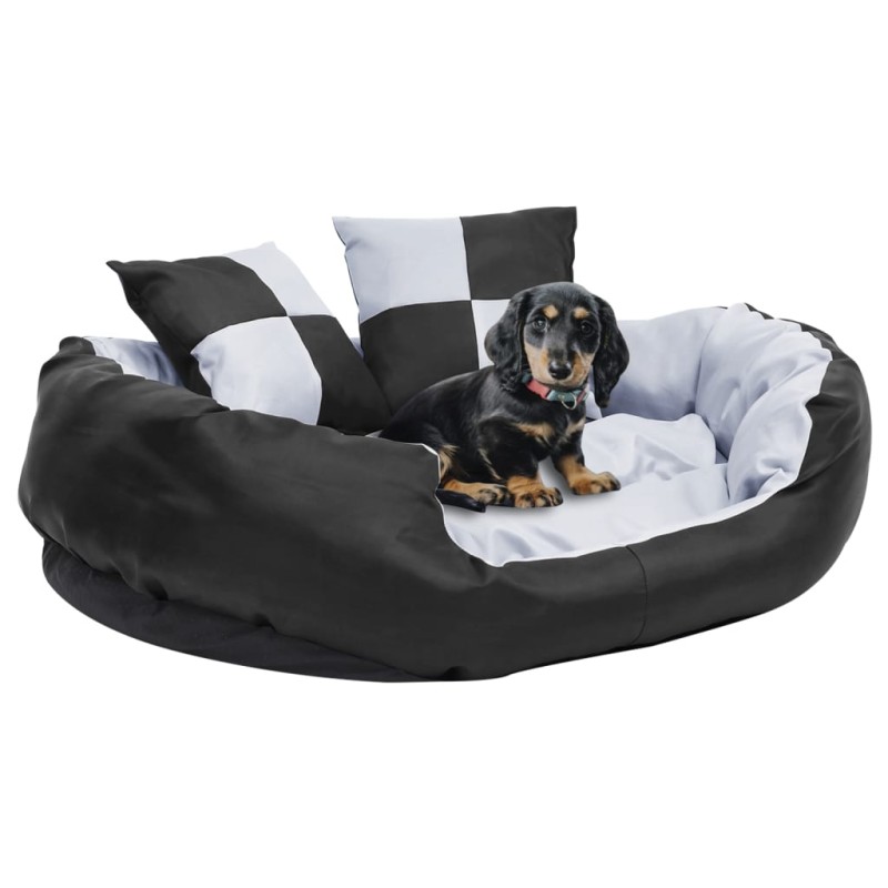 vidaXL Wendbares & waschbares Hundekissen Grau und Schwarz 85x70x20 cm vidaXL Wendbares & waschbares Hundekissen Grau und Schwarz 85x70x20 cm