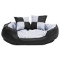 vidaXL Wendbares & waschbares Hundekissen Grau und Schwarz 85x70x20 cm vidaXL Wendbares & waschbares Hundekissen Grau und Schwarz 85x70x20 cm