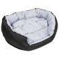 vidaXL Wendbares & waschbares Hundekissen Grau und Schwarz 85x70x20 cm vidaXL Wendbares & waschbares Hundekissen Grau und Schwarz 85x70x20 cm