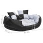 vidaXL Wendbares & waschbares Hundekissen Grau und Schwarz 85x70x20 cm vidaXL Wendbares & waschbares Hundekissen Grau und Schwarz 85x70x20 cm