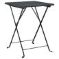 vidaXL Bistrotisch Klappbar Schwarz 55x54x71 cm Poly Rattan vidaXL Bistrotisch Klappbar Schwarz 55x54x71 cm Poly Rattan