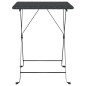 vidaXL Bistrotisch Klappbar Schwarz 55x54x71 cm Poly Rattan vidaXL Bistrotisch Klappbar Schwarz 55x54x71 cm Poly Rattan