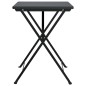vidaXL Bistrotisch Klappbar Schwarz 55x54x71 cm Poly Rattan vidaXL Bistrotisch Klappbar Schwarz 55x54x71 cm Poly Rattan
