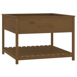 vidaXL Pflanzkübel mit Ablage Honigbraun 111,5x111,5x81 cm Kiefernholz