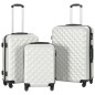 vidaXL Hartschalen-Trolley-Set 3 Stk. Helles Silber ABS vidaXL Hartschalen-Trolley-Set 3 Stk. Helles Silber ABS