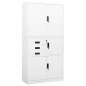 vidaXL Büroschrank Weiß 90x40x180 cm Stahl vidaXL Büroschrank Weiß 90x40x180 cm Stahl