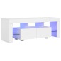 vidaXL TV-Schrank mit LED-Leuchten Hochglanz-Weiß 130x35x45 cm vidaXL TV-Schrank mit LED-Leuchten Hochglanz-Weiß 130x35x45 cm