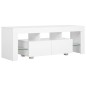 vidaXL TV-Schrank mit LED-Leuchten Hochglanz-Weiß 130x35x45 cm vidaXL TV-Schrank mit LED-Leuchten Hochglanz-Weiß 130x35x45 cm