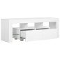 vidaXL TV-Schrank mit LED-Leuchten Hochglanz-Weiß 130x35x45 cm vidaXL TV-Schrank mit LED-Leuchten Hochglanz-Weiß 130x35x45 cm