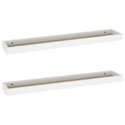 vidaXL Loggia Wandregale 2 Stk. Eichen-Optik und Weiß 80x15x4 cm MDF
