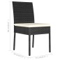 Garten-Essstühle 2 Stk. Poly Rattan Schwarz Garten-Essstühle 2 Stk. Poly Rattan Schwarz