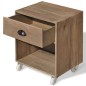 vidaXL Nachttisch Braun 2 Stk Massivholz vidaXL Nachttisch Braun 2 Stk Massivholz