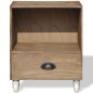 vidaXL Nachttisch Braun 2 Stk Massivholz vidaXL Nachttisch Braun 2 Stk Massivholz