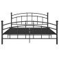 vidaXL Bettgestell Schwarz Metall 180x200 cm vidaXL Bettgestell Schwarz Metall 180x200 cm