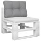 Palettenkissen Grau 50x40x12 cm Stoff Palettenkissen Grau 50x40x12 cm Stoff