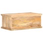 vidaXL Couchtisch 90x50x35 cm Massivholz Mango und Naturgeflecht vidaXL Couchtisch 90x50x35 cm Massivholz Mango und Naturgeflecht