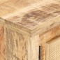 vidaXL Couchtisch 90x50x35 cm Massivholz Mango und Naturgeflecht vidaXL Couchtisch 90x50x35 cm Massivholz Mango und Naturgeflecht
