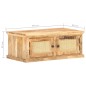 vidaXL Couchtisch 90x50x35 cm Massivholz Mango und Naturgeflecht vidaXL Couchtisch 90x50x35 cm Massivholz Mango und Naturgeflecht