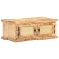 vidaXL Couchtisch 90x50x35 cm Massivholz Mango und Naturgeflecht vidaXL Couchtisch 90x50x35 cm Massivholz Mango und Naturgeflecht