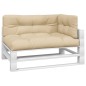 Palettenkissen 3-tlg. Beige Stoff Palettenkissen 3-tlg. Beige Stoff