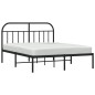vidaXL Bettgestell mit Kopfteil Metall Schwarz 135x190 cm vidaXL Bettgestell mit Kopfteil Metall Schwarz 135x190 cm
