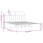 vidaXL Bettgestell mit Kopfteil Metall Schwarz 135x190 cm vidaXL Bettgestell mit Kopfteil Metall Schwarz 135x190 cm