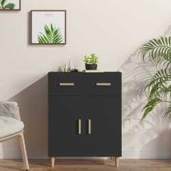 vidaXL Sideboard Schwarz 69,5x34x89 cm Holzwerkstoff