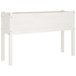 vidaXL Pflanzkübel Weiß 110x31x70 cm Massivholz Kiefer 
