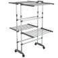 vidaXL Wäscheständer 2 Etagen mit Rollen Silbern 60x70x106 cm vidaXL Wäscheständer 2 Etagen mit Rollen Silbern 60x70x106 cm