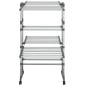 vidaXL Wäscheständer 2 Etagen mit Rollen Silbern 60x70x106 cm vidaXL Wäscheständer 2 Etagen mit Rollen Silbern 60x70x106 cm