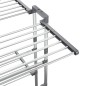 vidaXL Wäscheständer 2 Etagen mit Rollen Silbern 60x70x106 cm vidaXL Wäscheständer 2 Etagen mit Rollen Silbern 60x70x106 cm