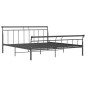 vidaXL Bettgestell Schwarz Metall 180x200 cm vidaXL Bettgestell Schwarz Metall 180x200 cm