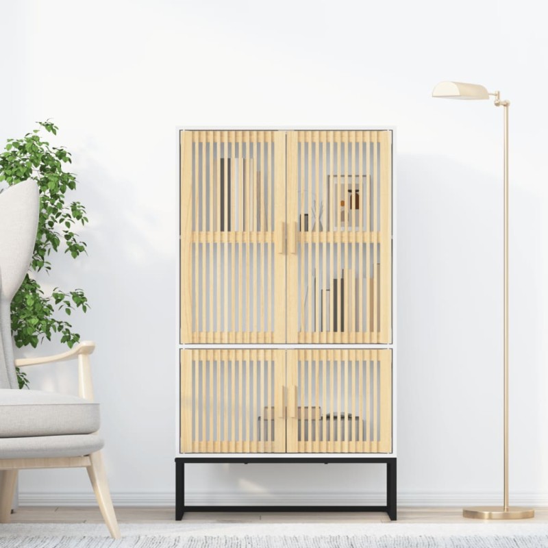 vidaXL Highboard Weiß 70x35x125 cm Holzwerkstoff vidaXL Highboard Weiß 70x35x125 cm Holzwerkstoff